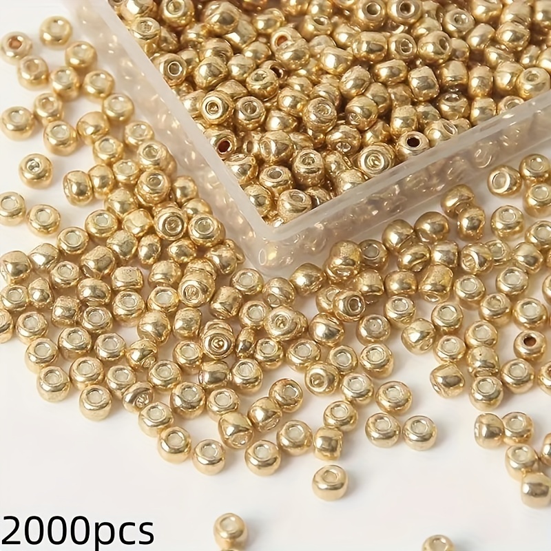 E-shop 2000/300 Stück Glasperlen im Großpackung für Schmuckherstellung - für Armbänder, Halsketten, Kreuzstich und Bastelarbeiten