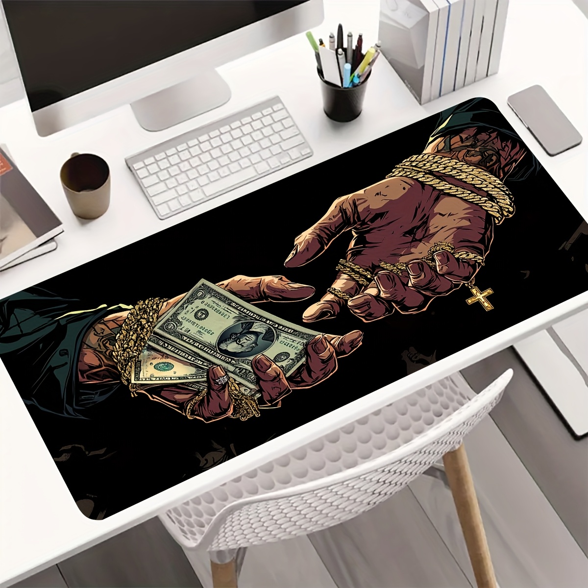 Gaming-Mauspad Mit Rutschfester Unterseite – Cooles Design, 250x210 Mm, Für Büro & Zuhause