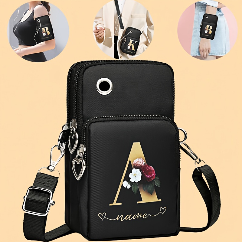 

Nylon Mini Crossbody Phone Bag For Women, Casual Canvas Vertical Wallet With Coin Purse, Adjustable Shoulder Strap, Suitable For School & Work & Sport Running