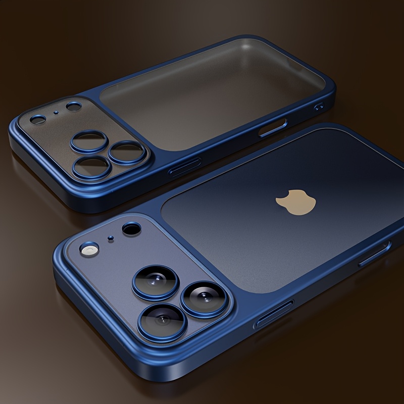 TEMU Phone Case - Luxury Transparent Matte Phone Case Compatible With Iphone 18 17 Pro Max Air 16 15 14 13 12 11 Pro Smooth Feel Clear With Lens