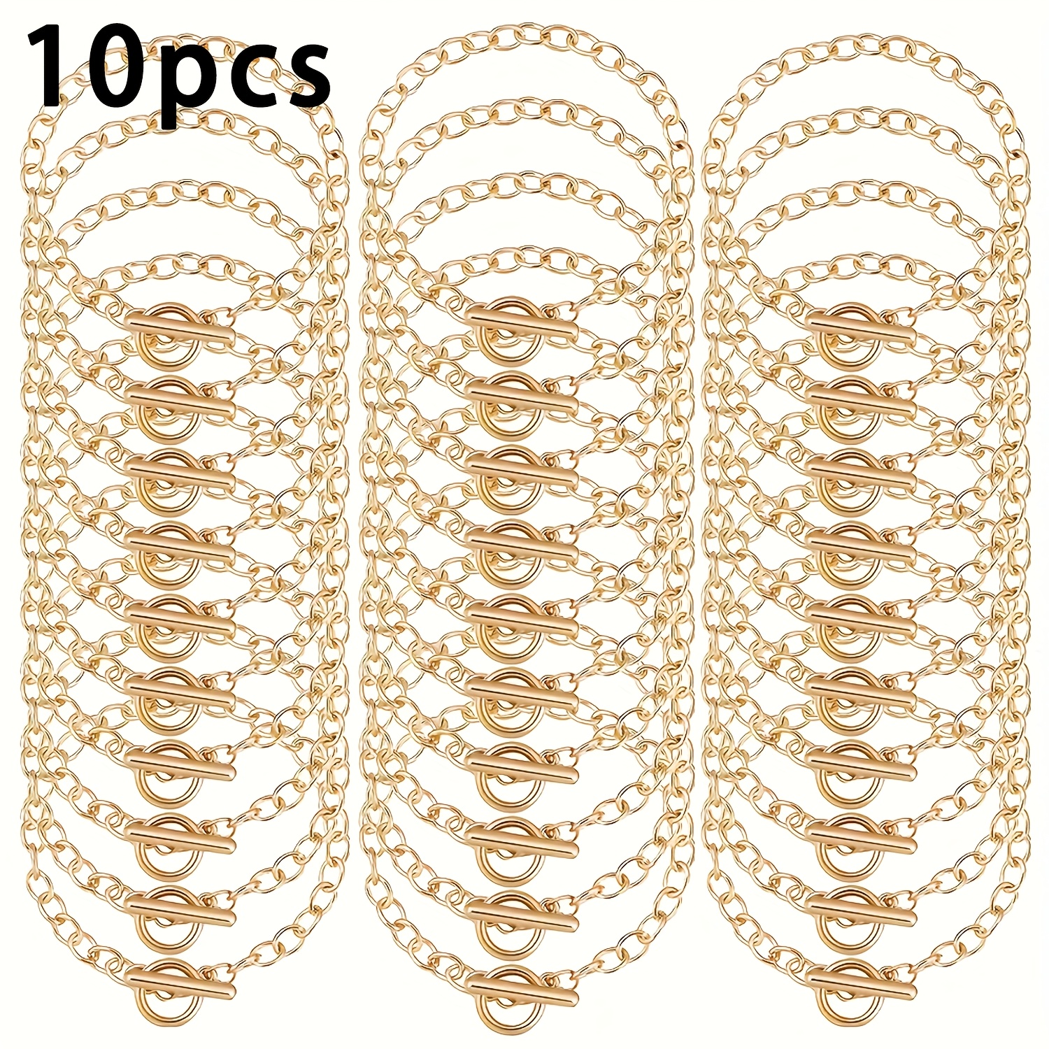 E-shop 10 Stück Einfache Metall Geometrische Armband Schmuck Zubehör