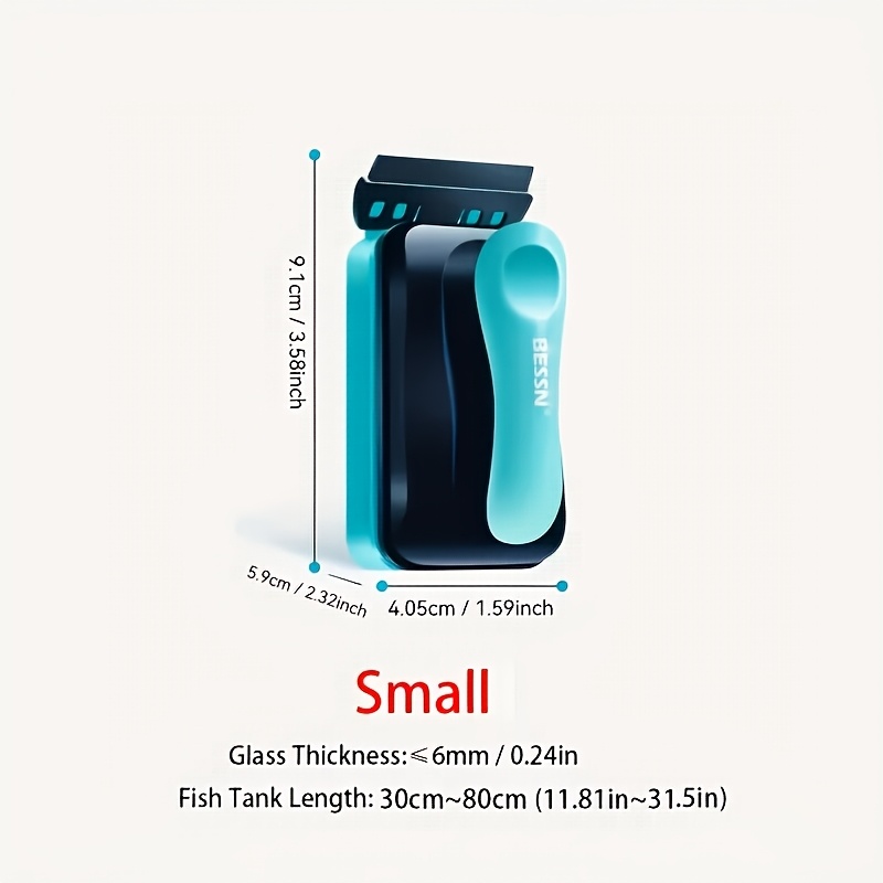 Image of A Durable Magnetic Aquarium Glass Cleaner Suitable For Heavy-duty Cleaning Of Aquariums, Bathtubs, And Glass Surfaces. Its Non-slip Grip Removes Algae, Making It An For Freshwater And Marine Tanks