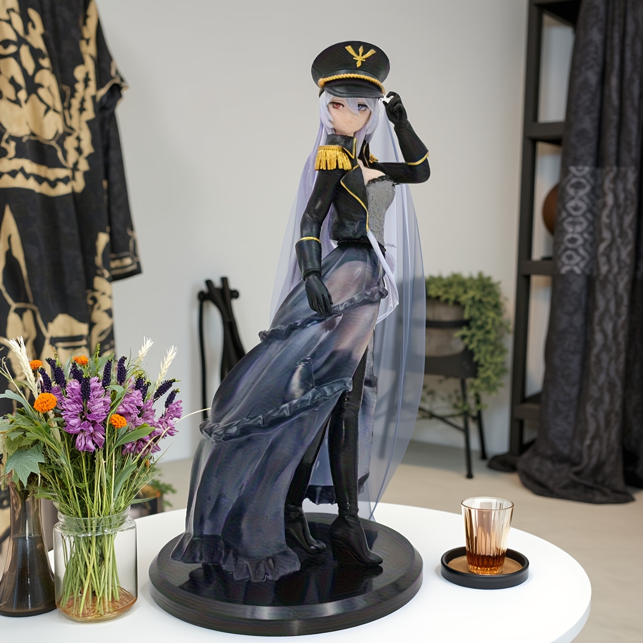 Image of Black Golden Military Princess Cold And Elegant Commander Figure, Suitable For Pc Case Decoration Or Car Hanging Ornament, Ideal Birthday Or Holiday Gift, Christmas Present, Halloween Present