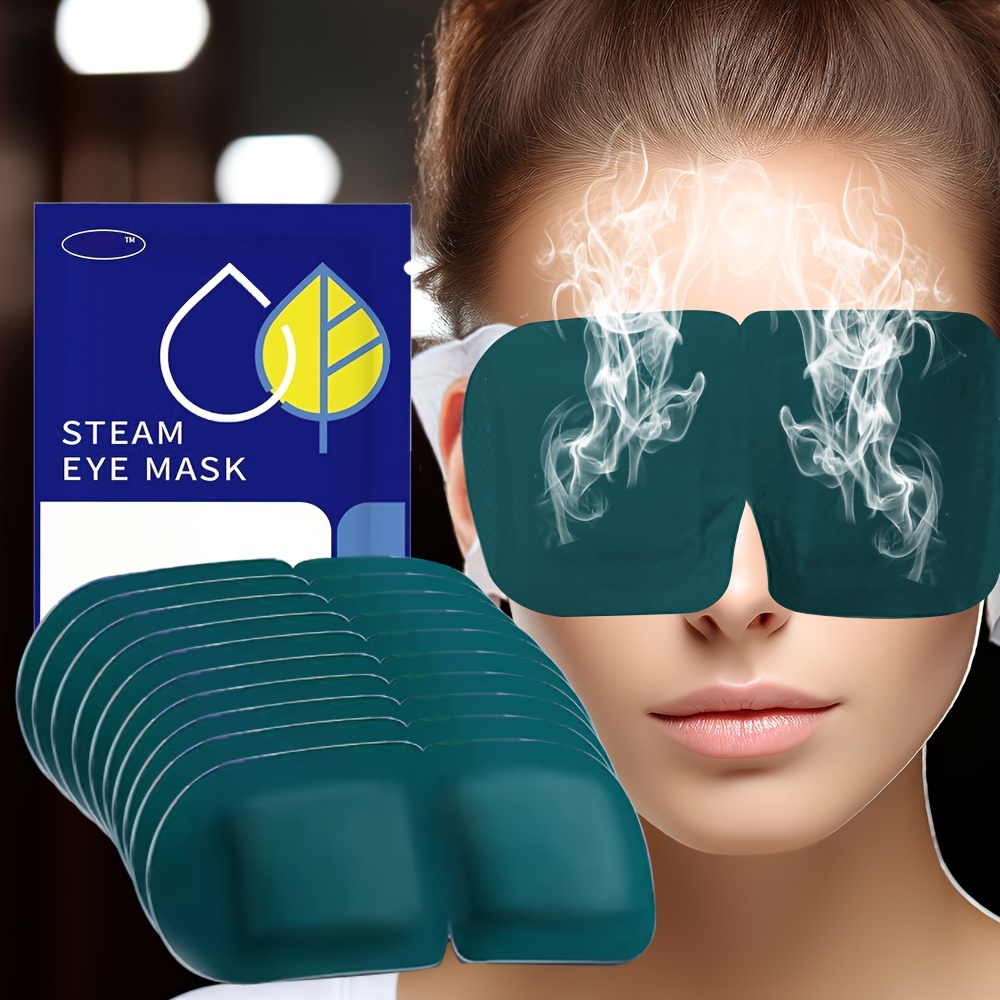 

10/20/30pcs Lutein Steam Eye Mask, Warm Moist, Heating And Soothing For The Eyes, Convenient For Office And Travel, Light-blocking Eye Protection Mask, Hot Compress Eye Spa Mask