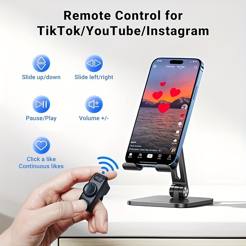 Page Turner Bluetooth Per TikTok - Telecomando Selfie E Scrolling Per Cellulare - Foto 4