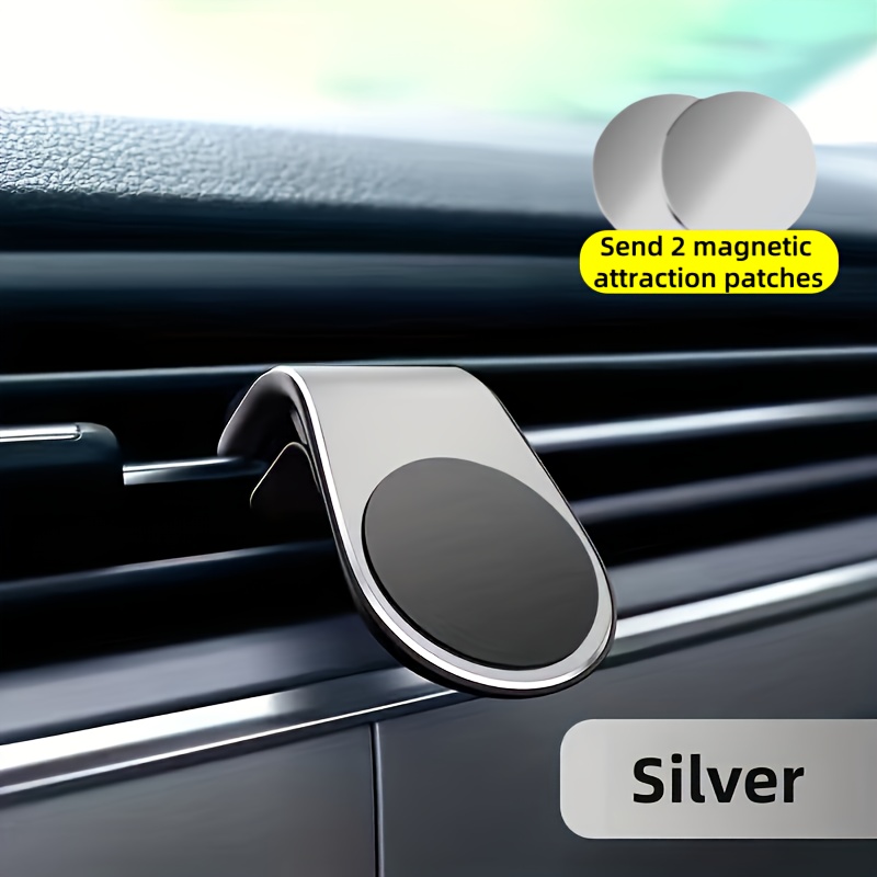 TEMU L-shaped Magnetic Phone Holder, Car Air Outlet Magnet Phone Holder, Car Mobile Holder Suitable For Iphone/xiaomi/