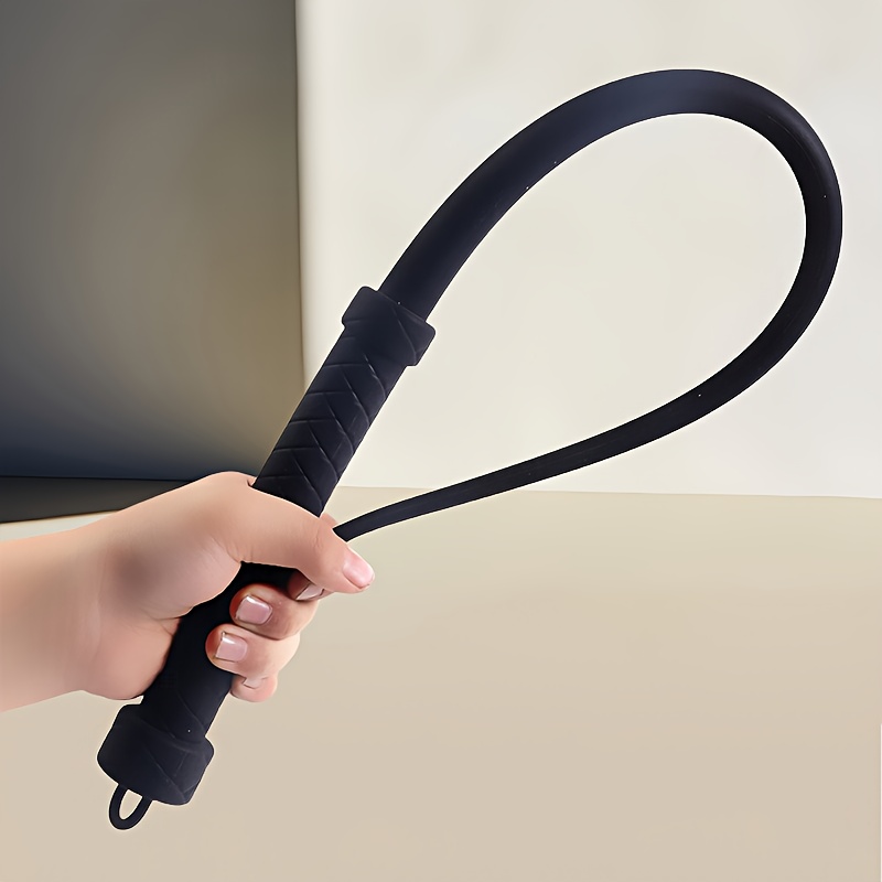 

High- Silicone Horse Training Whip, Soft Material, Black, For Riding, Equestrian Performance, And Training