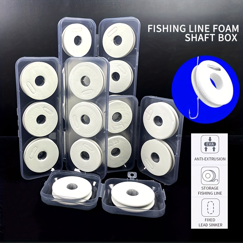 8pcs Fishing Plastic Foam Spool Fishing Line Storage Lure Rig Holder  Organizer Accessories 