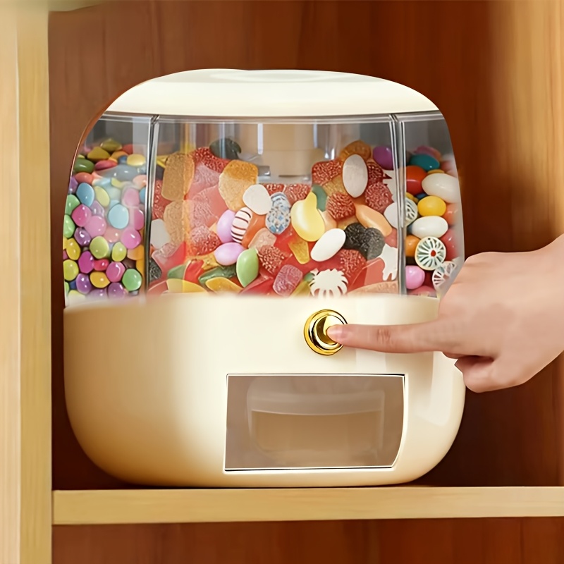 TEMU 1 Halloween Rotating Candy Bucket, Multi-grid Large-capacity Cereal Storage Container Mini Candy, Small , Large-capacity Storage Bucket,