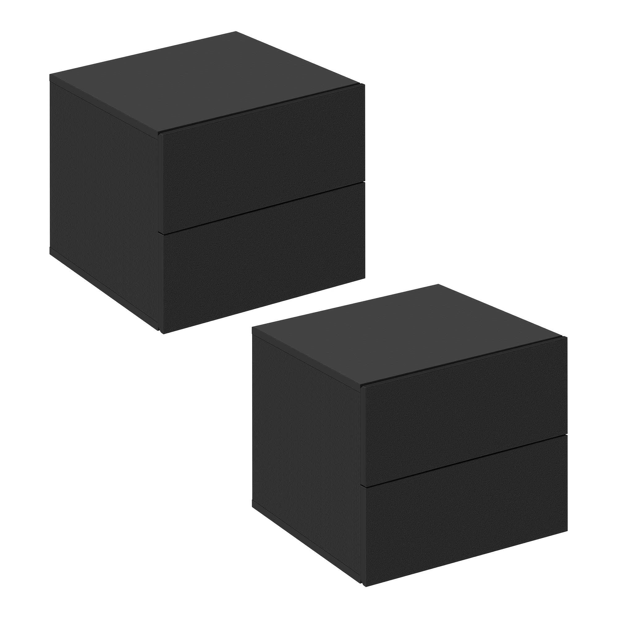 2pcs Wall-mounted Bedside Tables, Hanging Bedside Tables, 40x30x30cm, With Drawers For Wall Shelves, , Space-, Suitable For Bedrooms Or Living Rooms