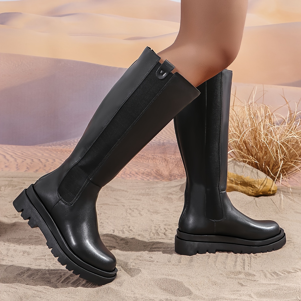 

Women's Extra Large Tall Boots, Enlarged Boot Women's New Autumn And Winter Leg Knight Boots, Winter Sole Boots