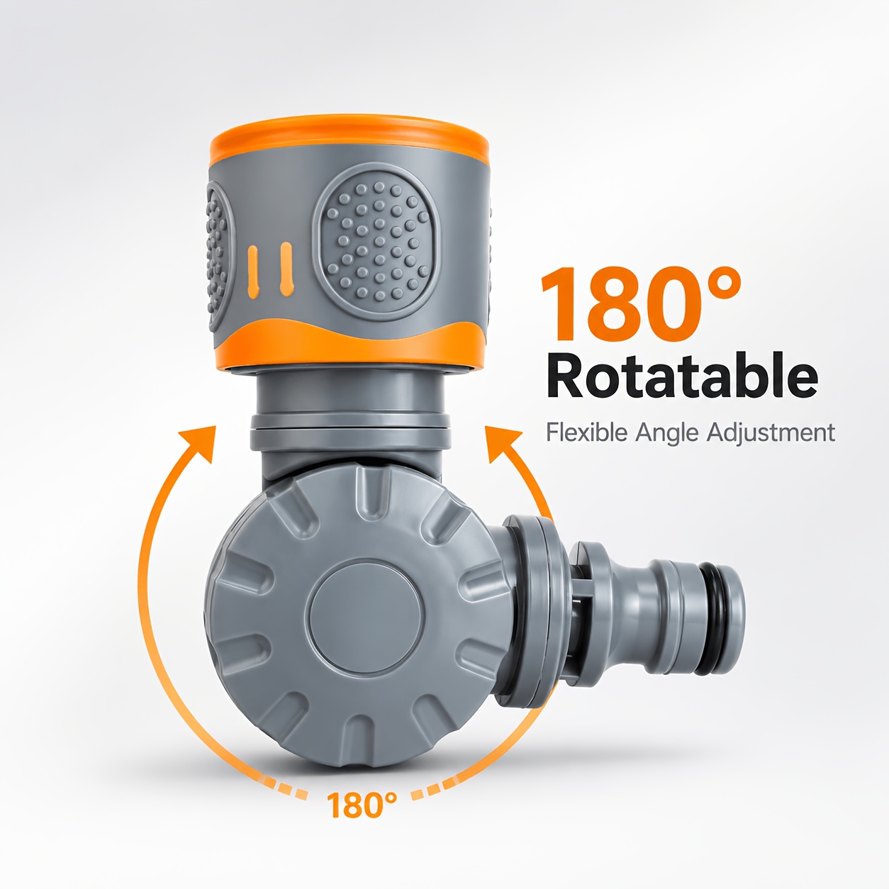 TEMU 180ยฐ Rotating Garden Hose Quick Connector, Durable Abs Plastic Material, Rotatable Quick Connect Adapter, Adjustable Water Direction, Quick
