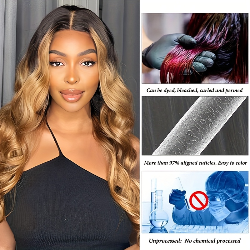 1 bundles ombre body wave human hair 1 3 bundles - Temu display picture 1
