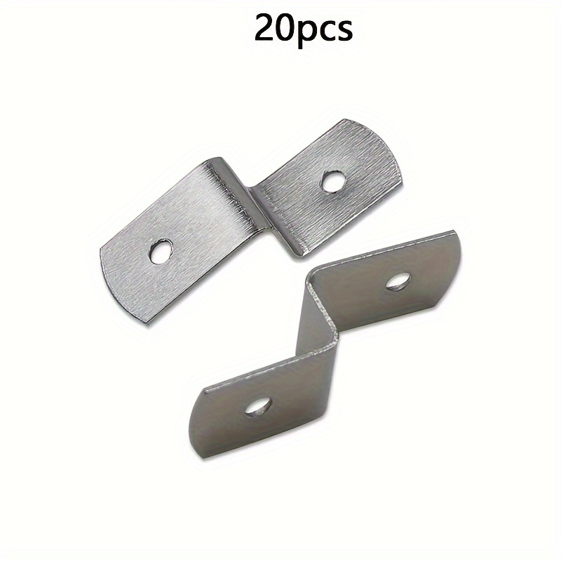 20pcs Z-shaped Right-angle Picture Frame Corner Clips Hardware Connector Fixed Corner Clips