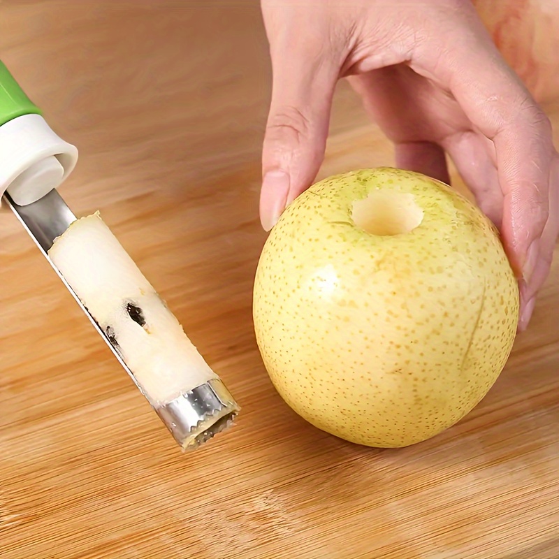 TEMU Kiteoage Stainless Steel Fruit Corer & Peeler - Durable, Easy-to-use And Pear Core Remover For Kitchen Use