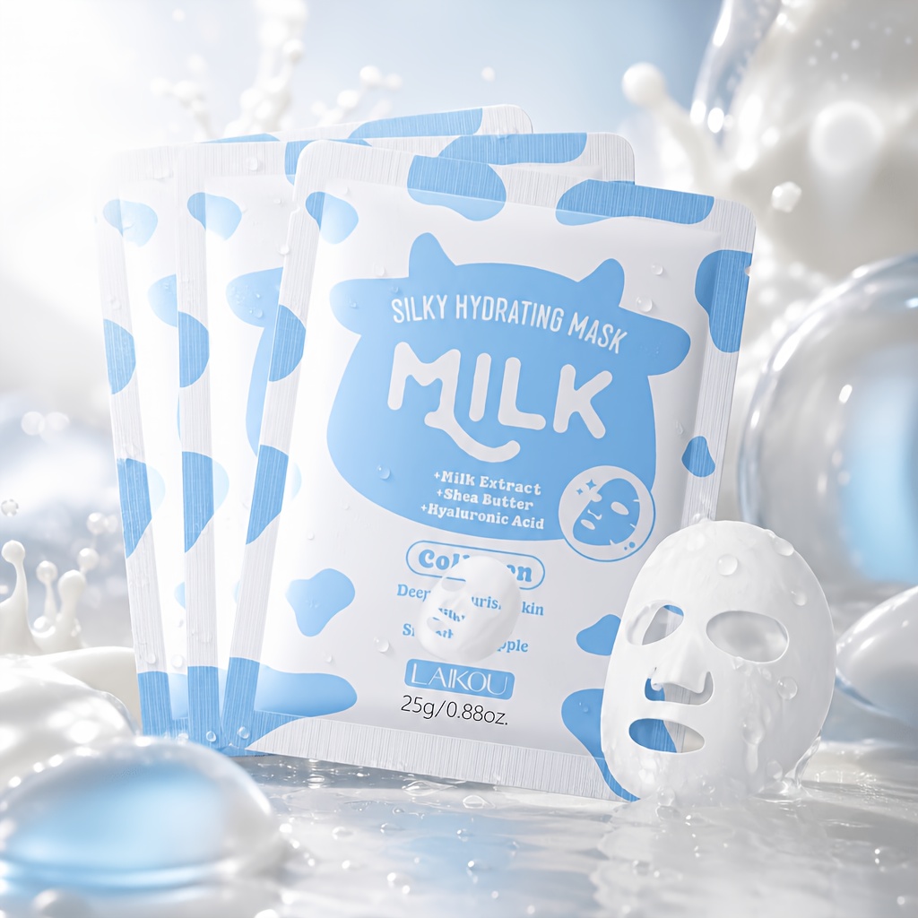 3pcs milk moisturizing mask 0 88oz moisturizing - Temu