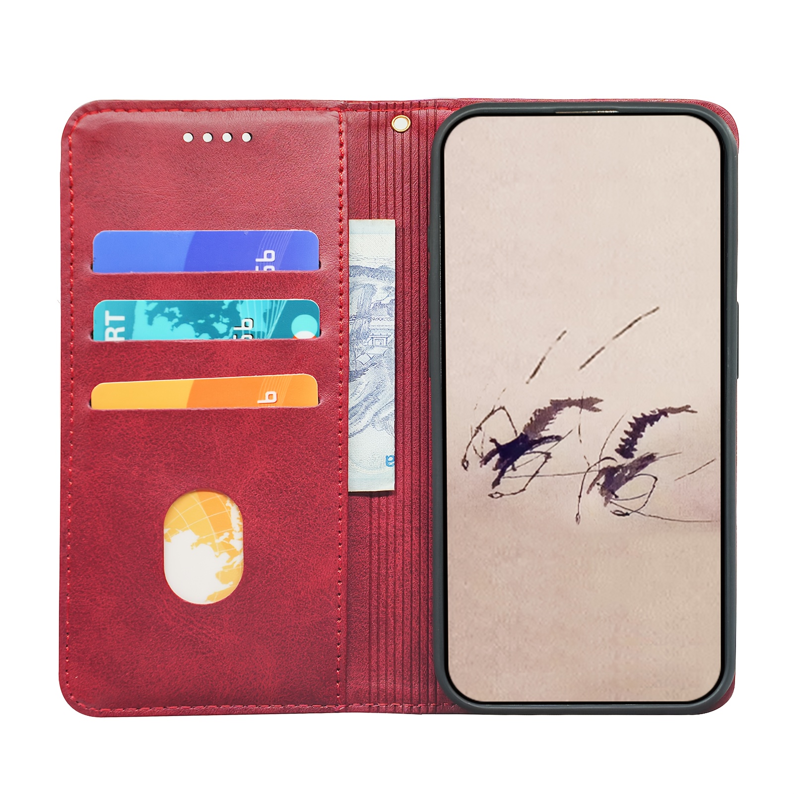 TEMU Phone Case: Suitable For Iphone 12/12 Pro/12 Mini/12 Pro Flip Cover Wallet Phone Case, With 3 Credit Card Slots, Storage Of Cash And Cards,