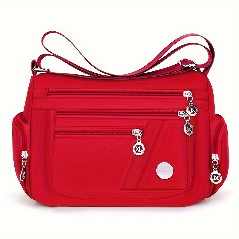 TEMU New Neutral Nylon Cloth Women' Oxford Cloth Shoulder Messenger Bag Travel Bag Middle-aged And Elderly Multi-compartment Leisure Bag [random Pull