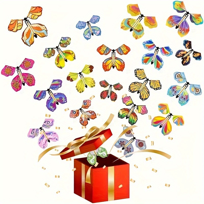 

10 Pièces De Papillons Volants Créatifs Accessoires Magiques Cadeaux D'Anniversaire Marque-page Créatif Accessoires De Magie Papillon Magique