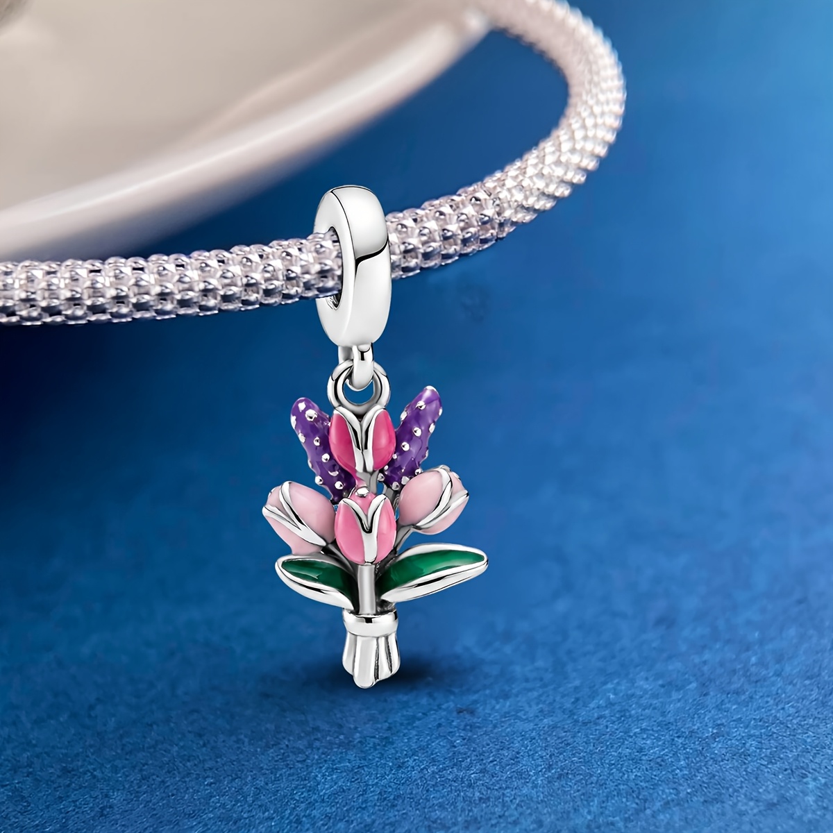 Tulip Aroma Whisper Charm DIY Pendant Beaded for Women's Jewellery