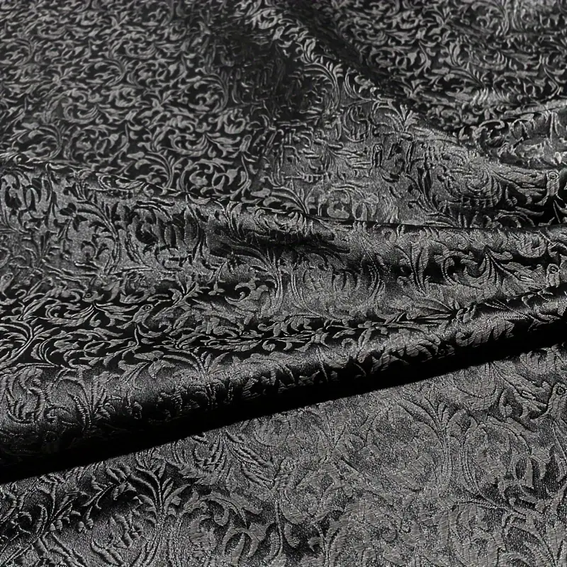 Versatile Black Jacquard Brocade Fabric - * Dresses, Upholstery & DIY Crafts, Pre-Cut Polyester Damask Material, 150gsm Versatile Black Jacquard Brocade Fabric - * Dresses, Upholstery & DIY Crafts, Pre-Cut Polyester Damask Material, 150gsm