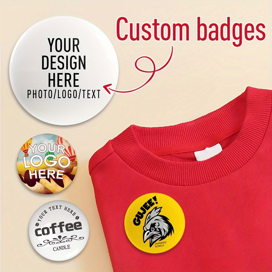 

1pc Customizable Enamel Pin - Personalized , , Or - Backing For Events, Promotions, And - Unique Accessory For Clothing And