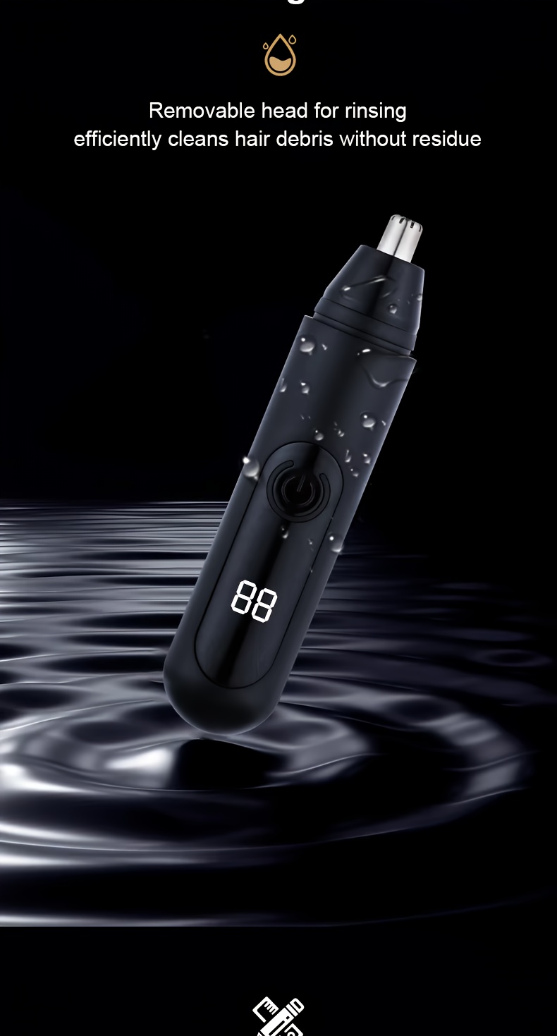   rechargeable nose and ear hair trimmer usb powered easy to clean double   blade suitable for men and women long   Product details 7