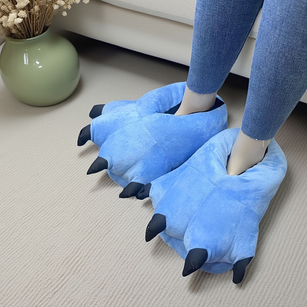 Creative Slippers Cartoon Couple Bag With Warm Shoes Men And Women Home Monster Plush Slippers, Women Shoes