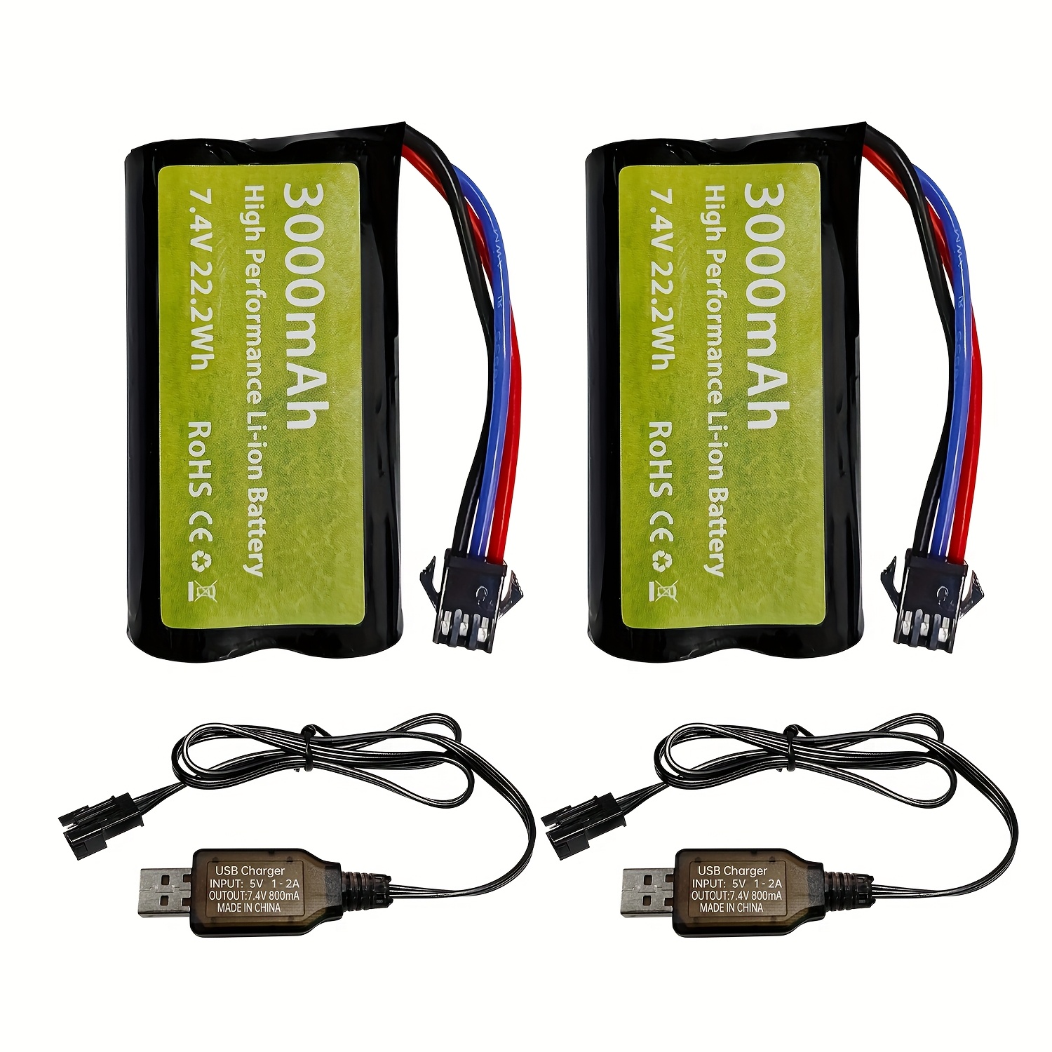 Câble Charge USB 7,4V Pour Voiture RC 1:18 – Batterie Li-Ion XH 3 Broches – Charge Rapide Et Sécurité