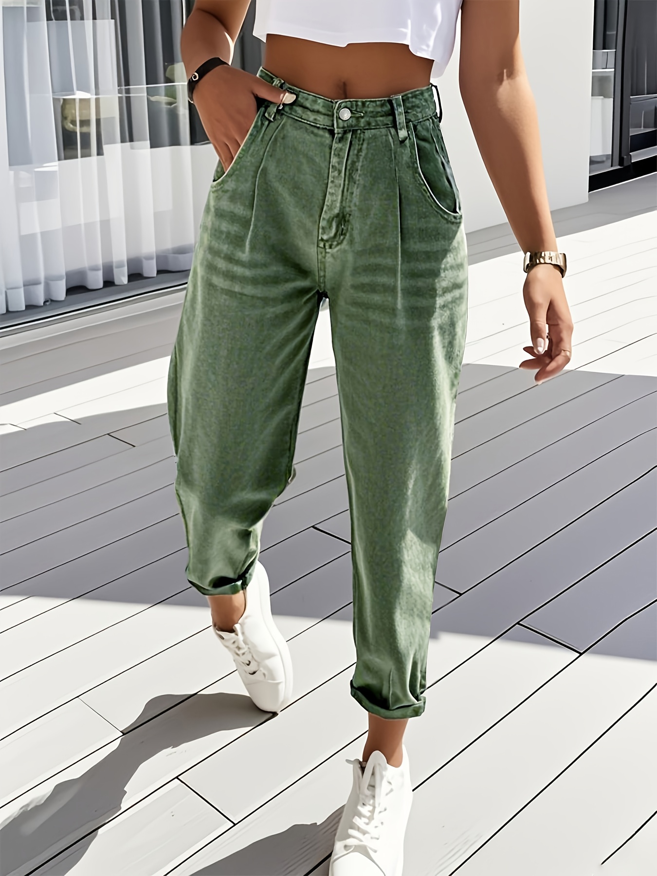 Women S Plus Size Straight Leg Jeans - Non-Stretchy   Denim Pants,   Everyday & Formal Outfits, No Belt Needed, Plus Size Friendly for Curvy Women - Casual to Formal Events, Ladies Jeans, Versatile Clothing, Durable Fabric, Quality Stitching, Stylish Bottoms,  , Event Attire,  , Sturdy Construction, Fashionconscious Women