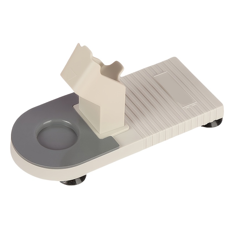 TEMU 1pc Glue Gun Stand Holder, Grey Glue Gun Base Organizer, Floral Craft Tool Storage Rack, Repair Tool Support Organizer