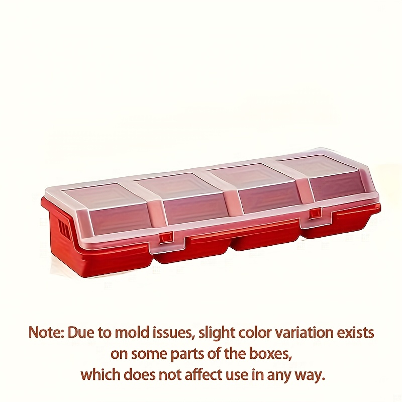 4-compartment Small Screw Parts Box, Storage Case, Electronic Hardware Accessories, Small Plastic Parts, Slanted Lid With Cover