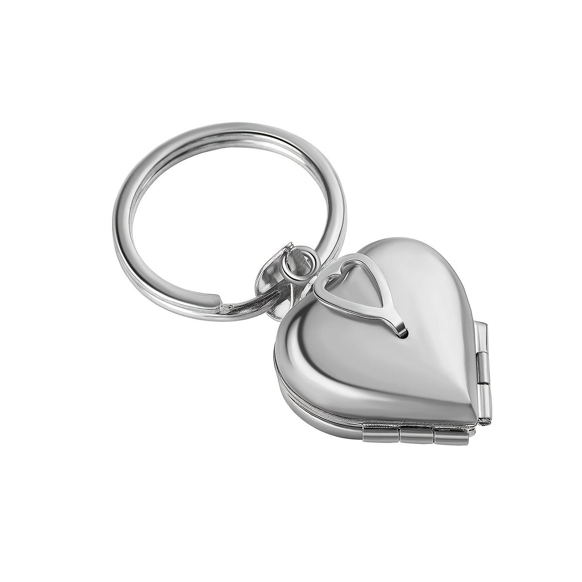 TEMU Customized Multi-colored Heart Keychain, A Four-fold Photo Box Keychain As A Valentine's Day Gift For Your 1