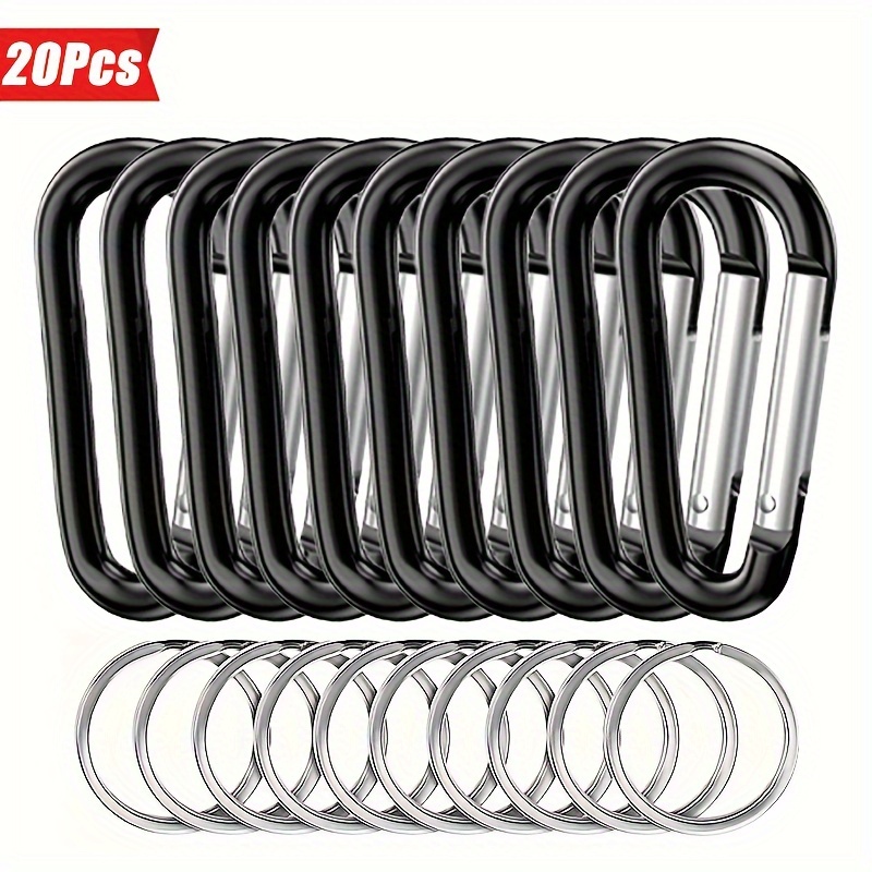 

20pcs Aluminum D- - 3" Snap For Keychains, & Pet Leashes