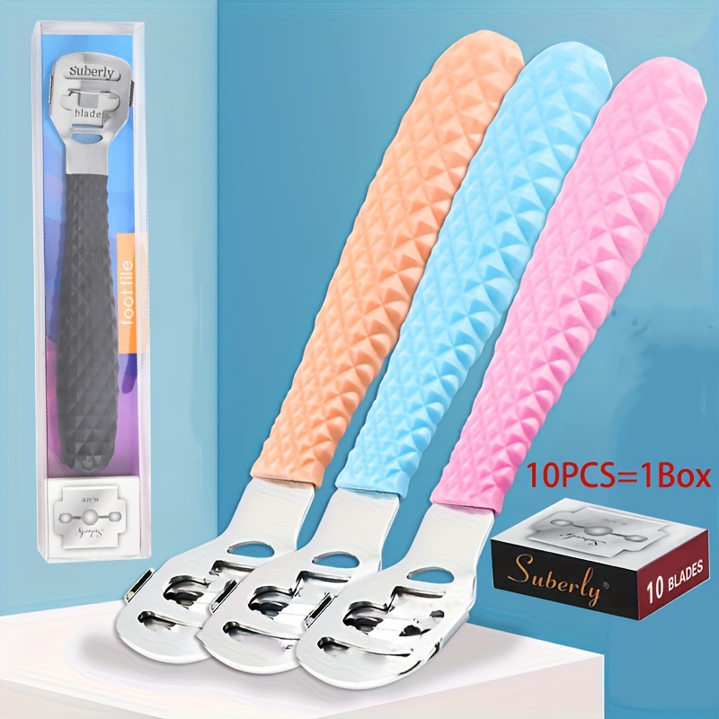 10 Blades + 1 Foot Scraper, Pedicure Tool for Removing Dead Skin and, Foot File, Foot Skin Tool, Sole and Heel Planer, Pedicure Set, Personal Care and Beauty Gadget