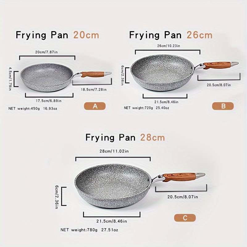 Flat Bottom Non-Stick Frying Pan for All Stovetops