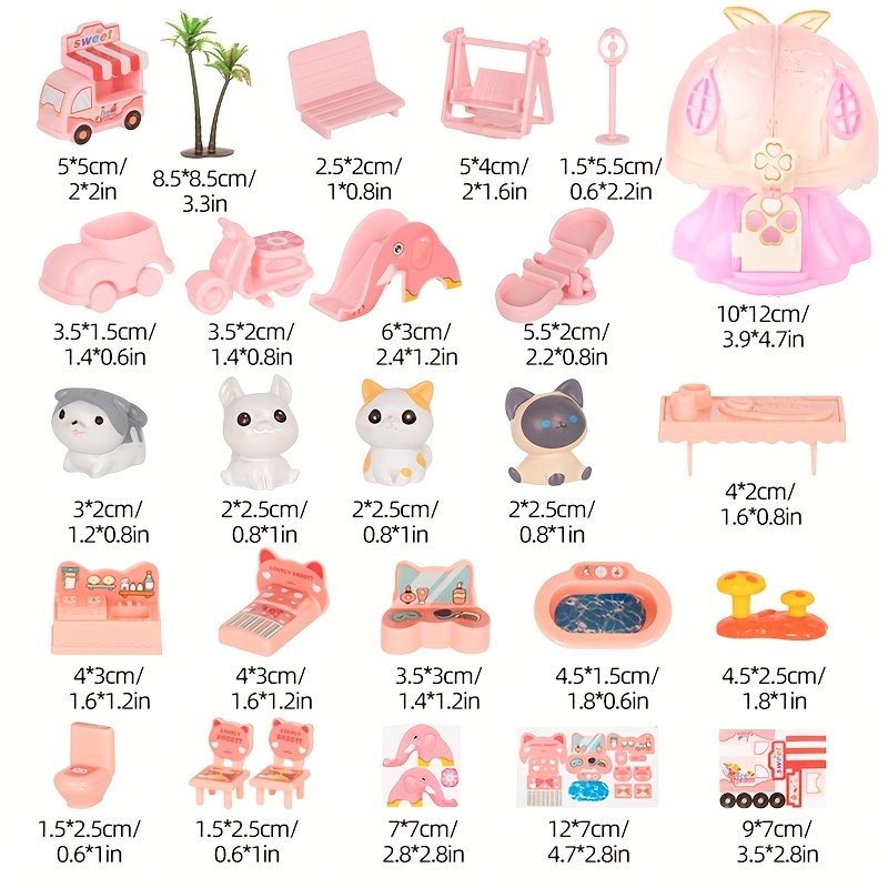 Image of Kids Pretend Play Simulation Cat Animal Children Toy Cat Pet Raising Treehouse Girls Birthday Gift