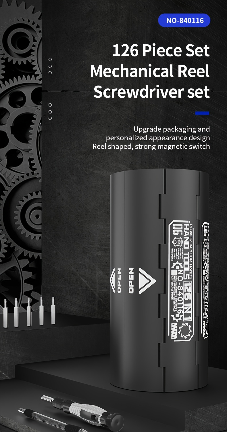 126in 1 manual hand tool kit precision screwdriver set handle portable pen wireless cordless magnetic mini small bit for xiaomi mobile cell phone watch repair home household micro laptop pc multifunctional professional black Product details 0
