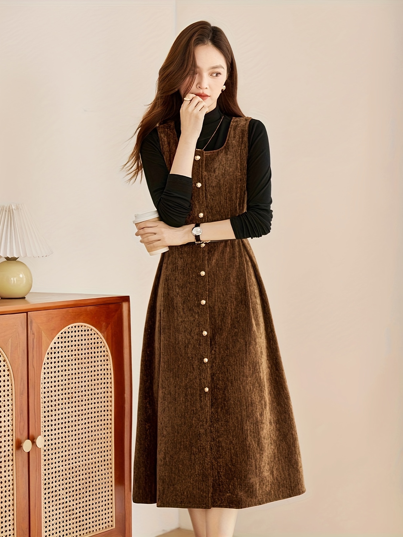 chinese dress ladies Casual Tiered Dress Layered Turtleneck Women Long Puff Sleeve Boho Floral  Loose Flowy Floor Length Maxi Dresses at Amazon Women's Clothing store