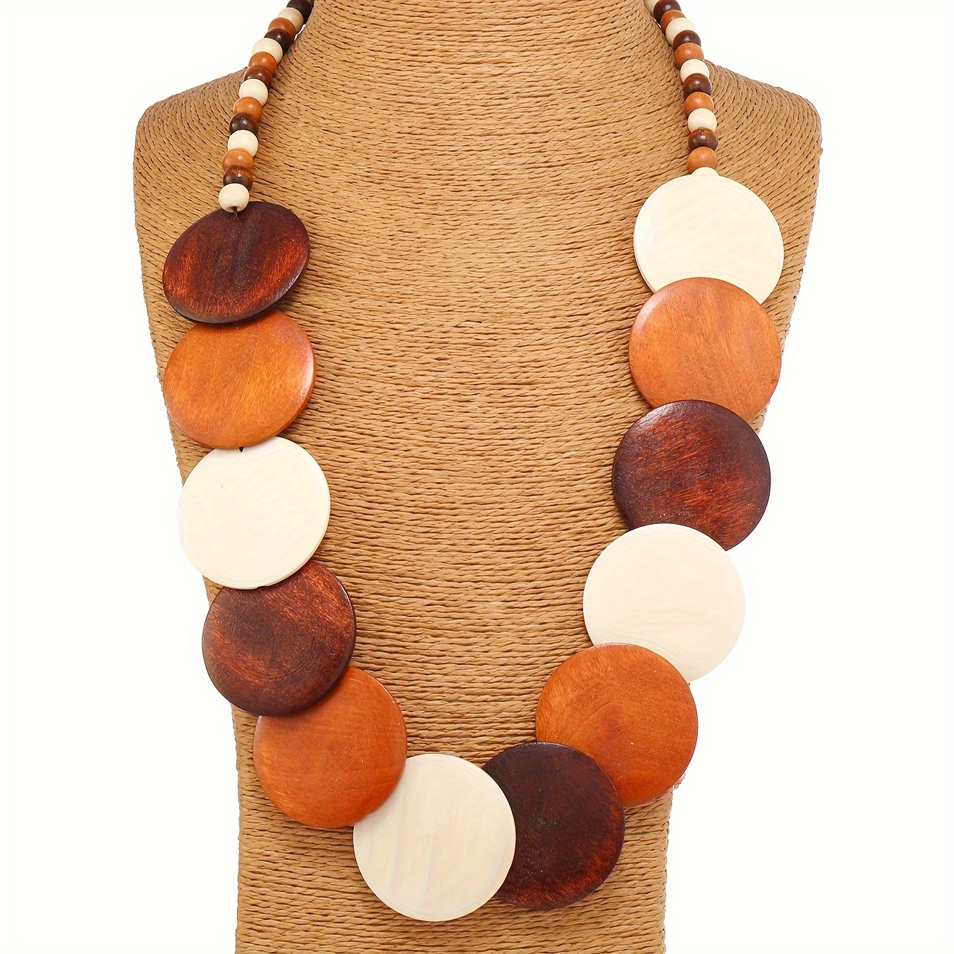 Chunky Wooden Necklace Temu United States