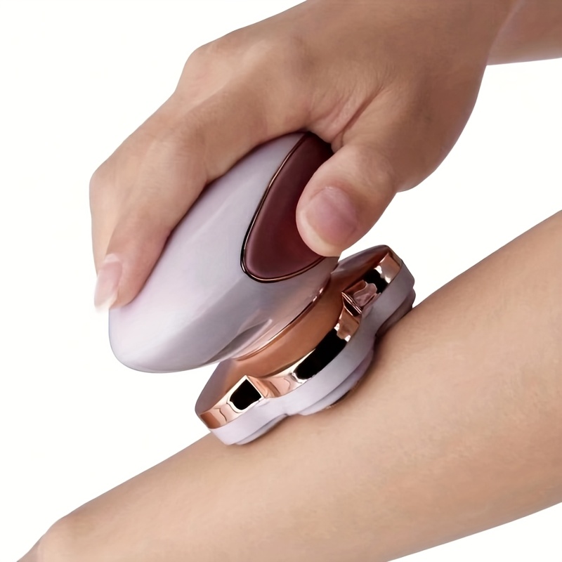 TEMU Têtes supplémentaires et machine pour rasoir électrique et tondeuse à cheveux intégrale pour femmes, 4 têtes, rasoir USB rotatif à pour peau
