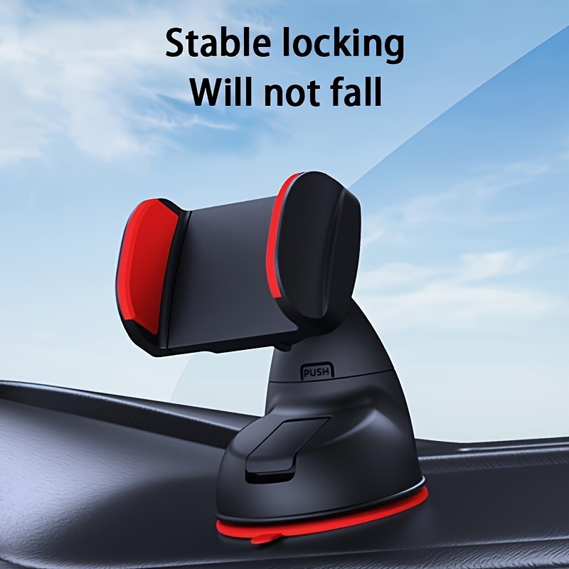 Image of Upgrade Your With A Car Phone Holder - Compatible With All Phones! Car Suction Cup Navigation Bracket Can Rotate , Universal 5-7-inch Smartphone With Strong Adsorption Force To Lock The Phone