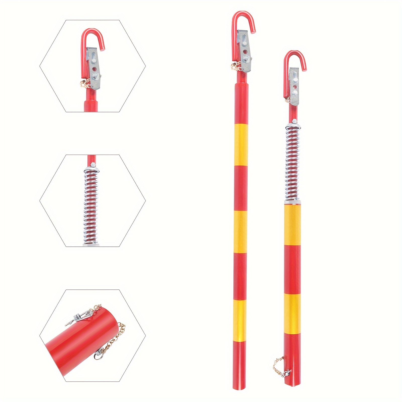 Image of Tow Bar With Spring Buffer 175cm To Car Tow Bar Breakdown Aid For Towing Hitch Towing Rope Towing Aid Towing System Tow Bar