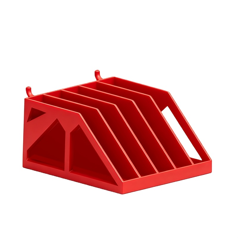 TEMU 5-inch Red Sanding Disc Storage Rack, Wall-mountable Sandpaper Disc Organizer Compatible With Pegboard, Heavy-duty Fixed Storage Bracket,