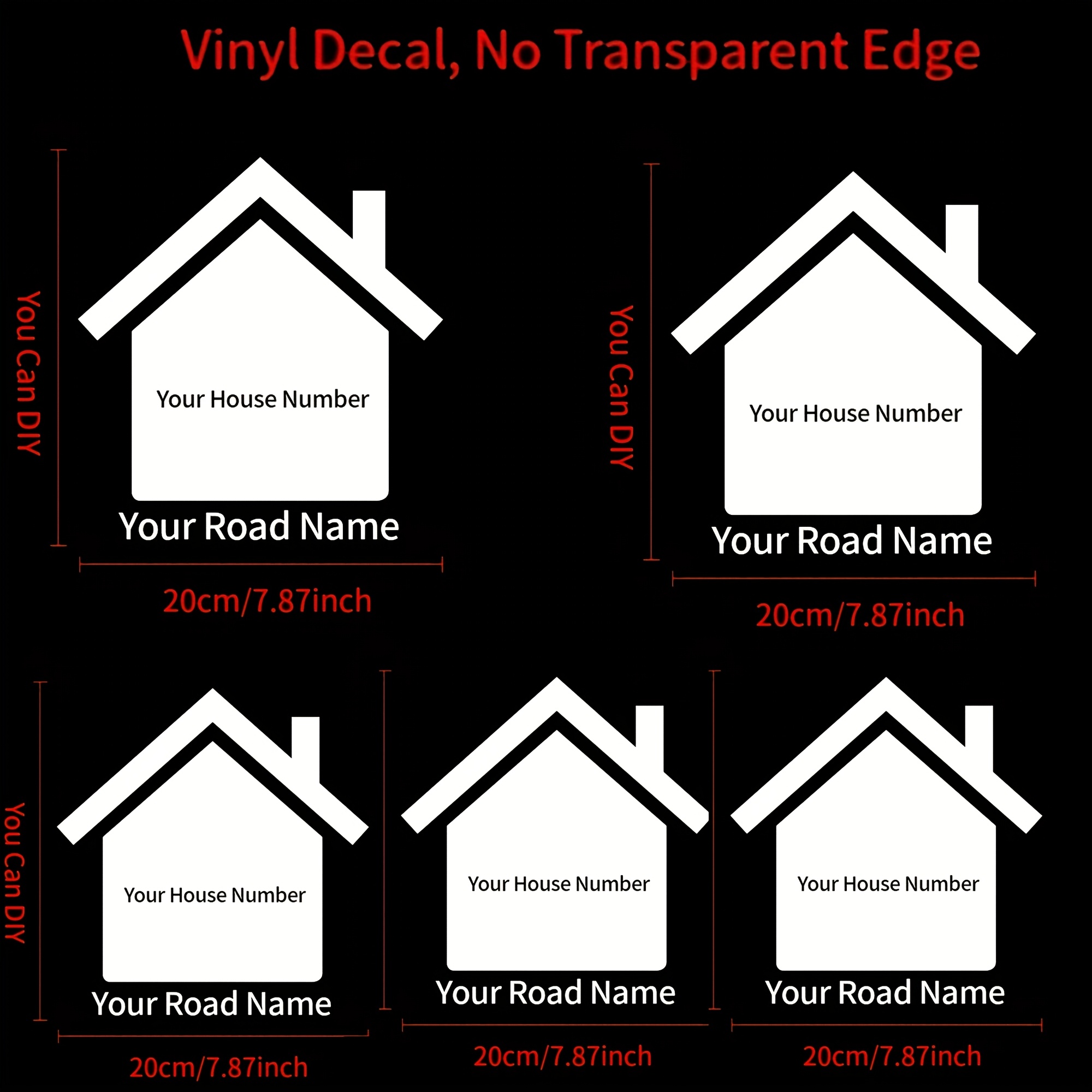1/2/3/4/5pcs Personalized Custom Bin Number Stickers With House Number & Street Name Decal For Easy Identification