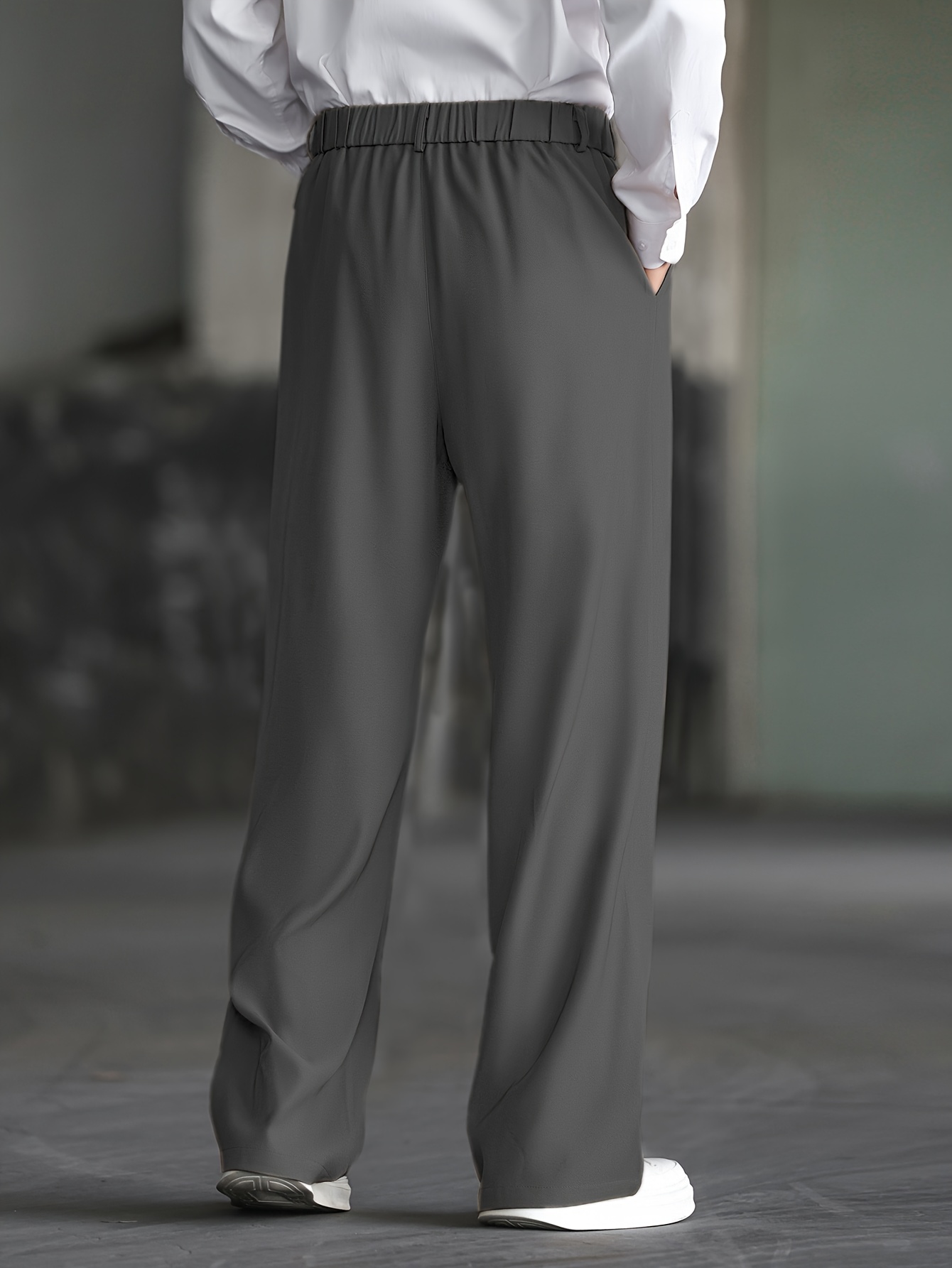 grey casual dress pants Construct Grey Bistretch Dress Pants 29x34 / Grey main image 0