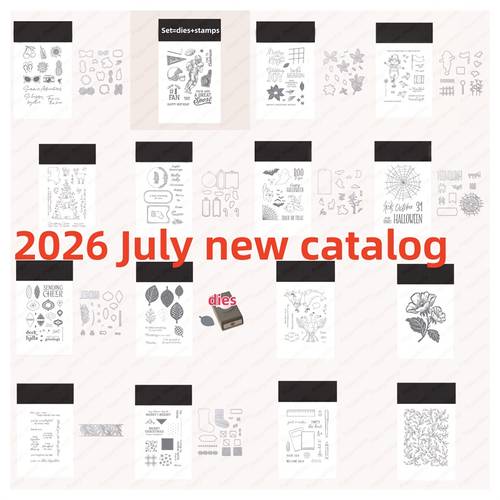 2026 new catalog metal cutting dies and stamp for greeting card diary decoration embossing craft dies