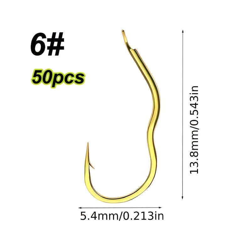 TEMU 50pcs Fishing Hooks, -flip Hooks, Gift For , Fishing Tackle And Gear, Fish Hooks