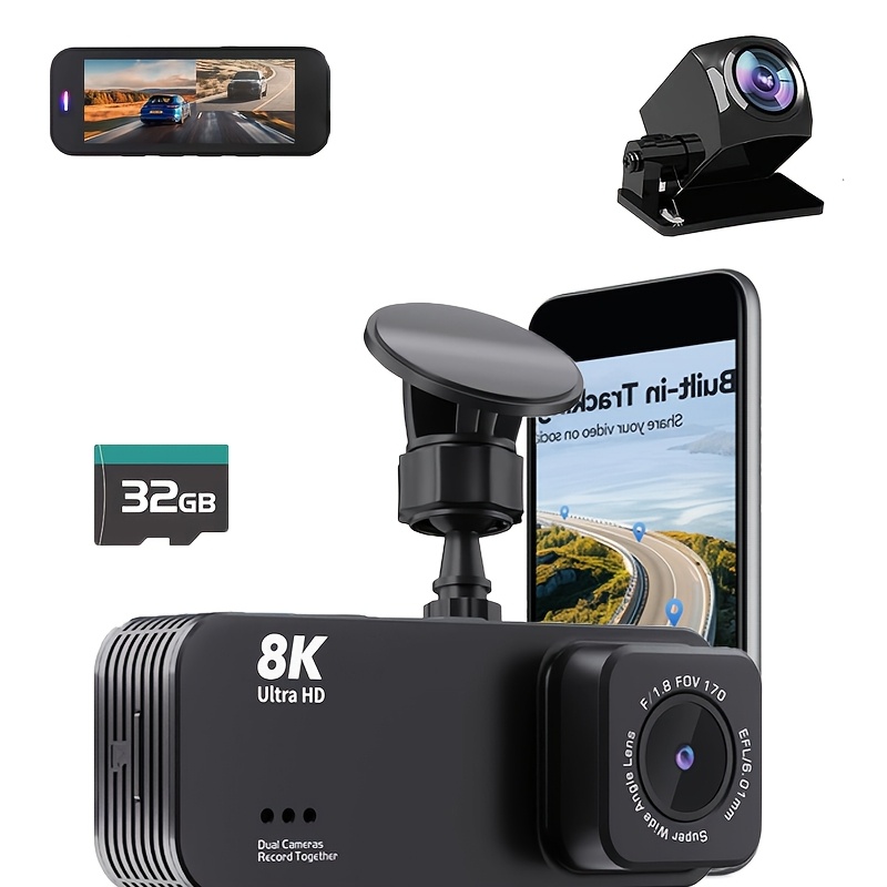 

Cam And Rear. Hd 8k Car . , 3.16" Ips , 170° , Wdr. Comes Free 32gb . 24 Hrs . - And - For . Ensures Clear And A4-dashcam-2