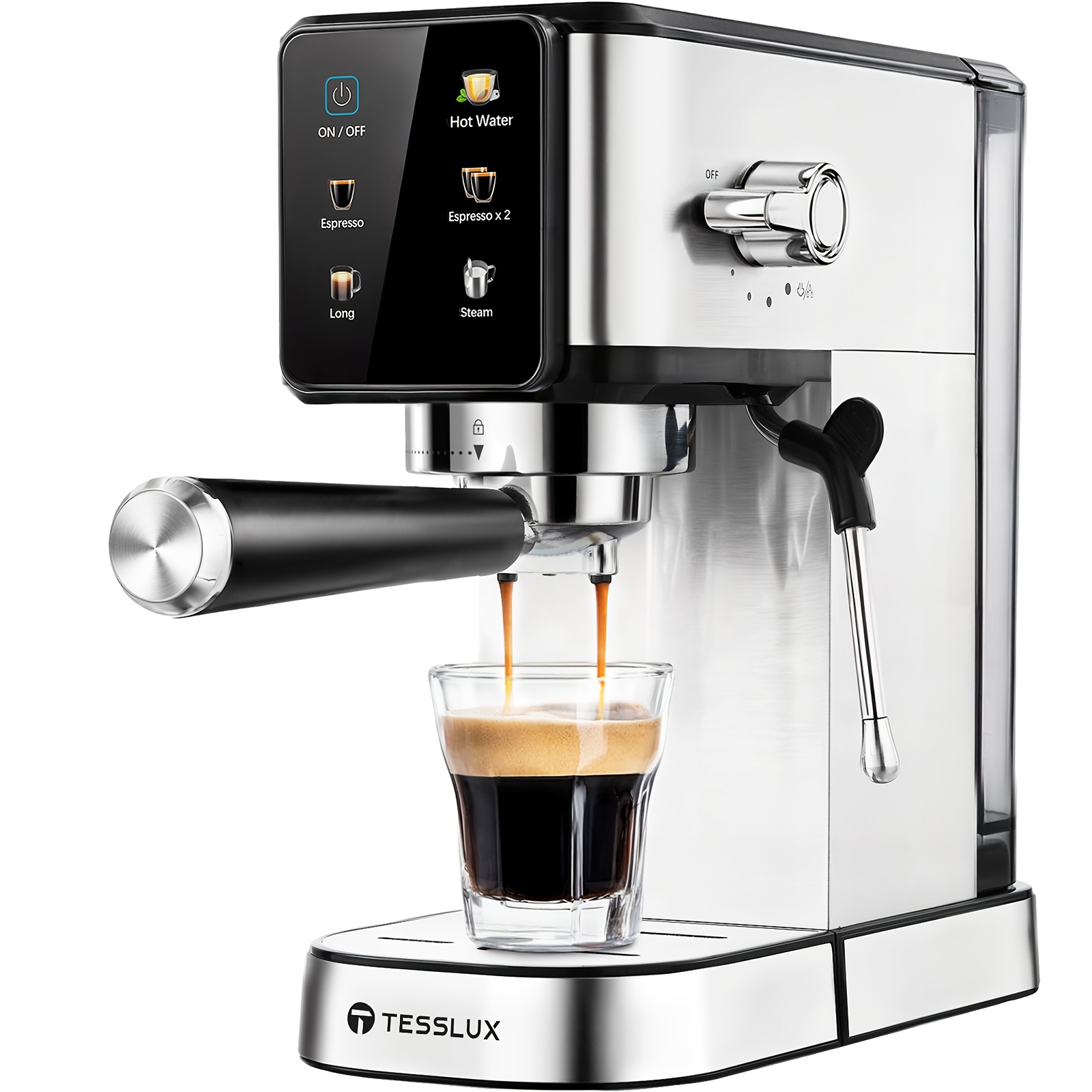 

Semi-automatic Espresso Machine With Touch Panel, Wand, And Dual Boiler System